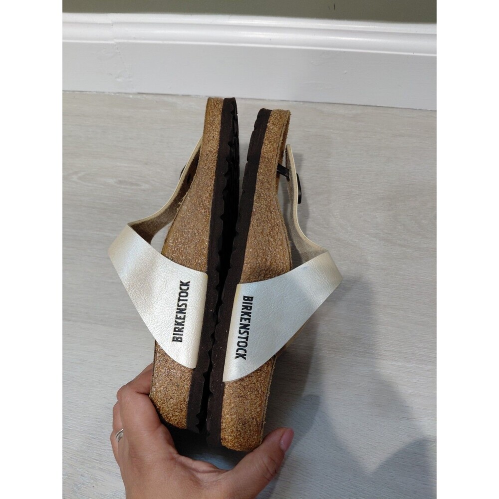 Birkenstock Gizeh BirkoFlor Graceful Pearl White Women Size 37EU 6US Regular - Picture 7 of 10